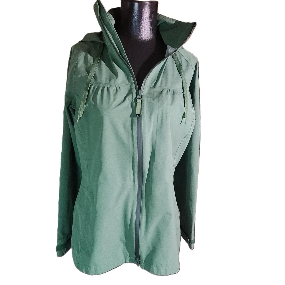 Prana Womens Green Hooded Windbreaker Jacket Medium